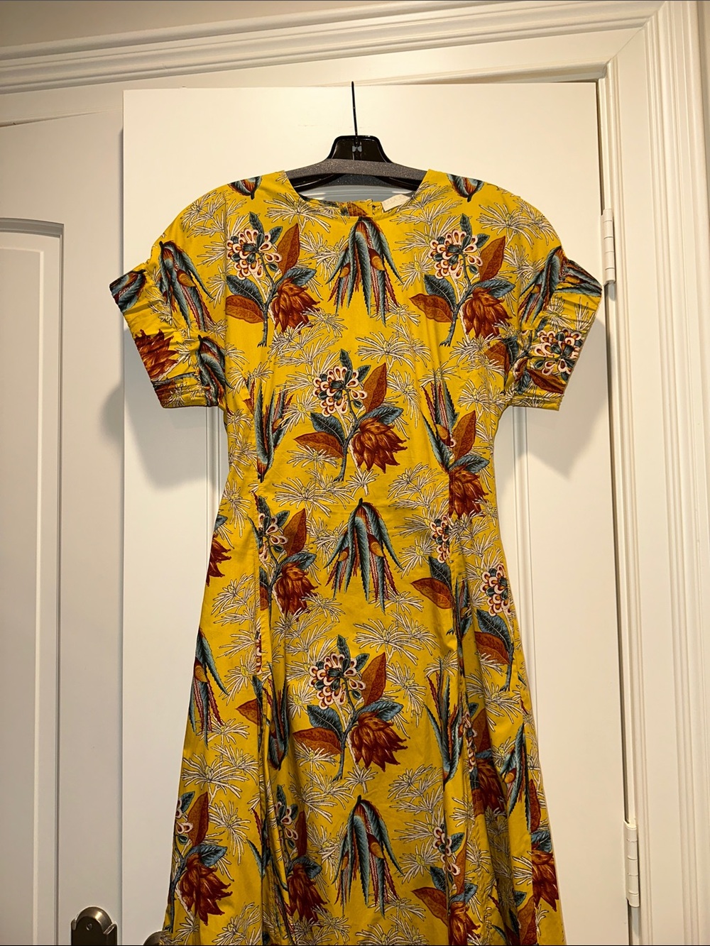 Yellow Floral Midi Dress - Brand: